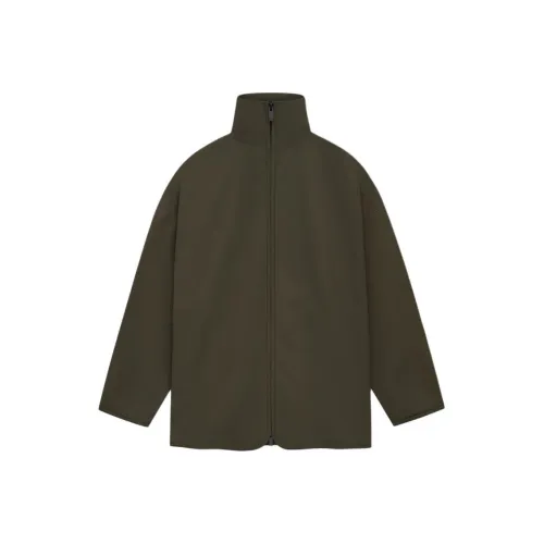 Fear Of God SS24 Season 8 Collection Шерсть Crepe High Neck Куртка Куртки Пальто Женские Оливковый Оливковый