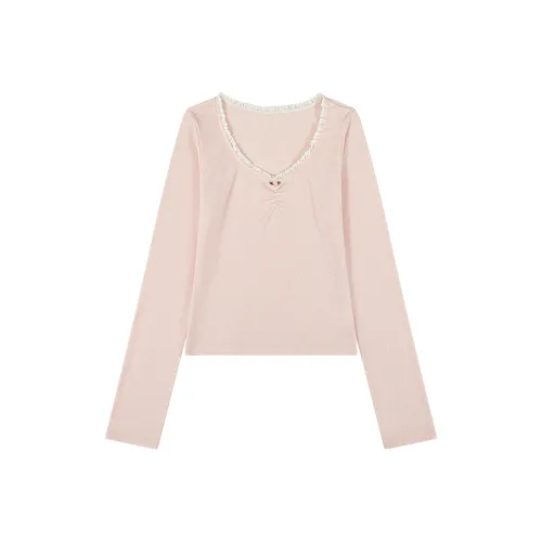 ZXZA Розовые Женские Футболки