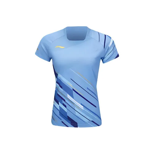 Т-рубашка с подкладкой женская яркая небесно-голубая