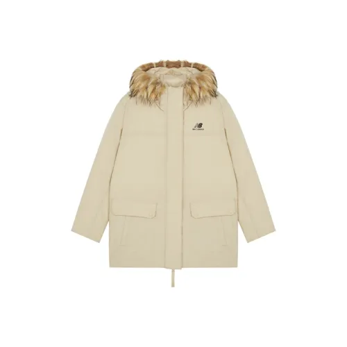 New Balance совместный бренд Пуховик Зимний Женский Абрикос