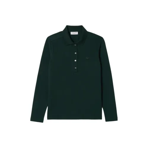 Lacoste Поло Женское Темно-зеленое