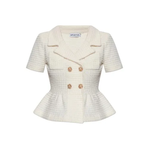 Self Portrait Куртки Пальто Женские Белые