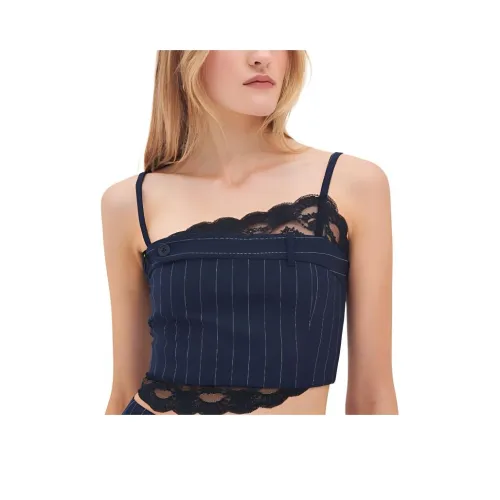 MONSE SS24 Топ на бретелях Женский Полуночный синий