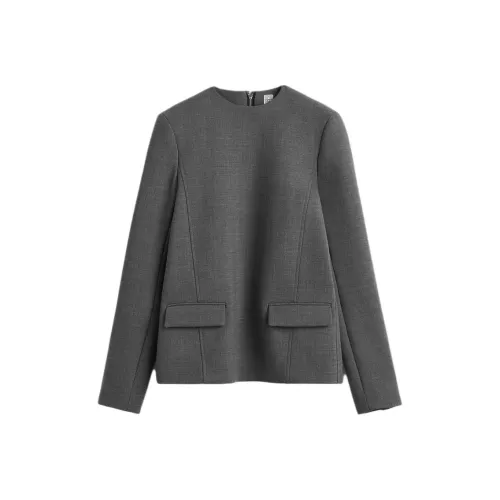 TOTEME FW24 Рубашка Женская Фотиния Серый