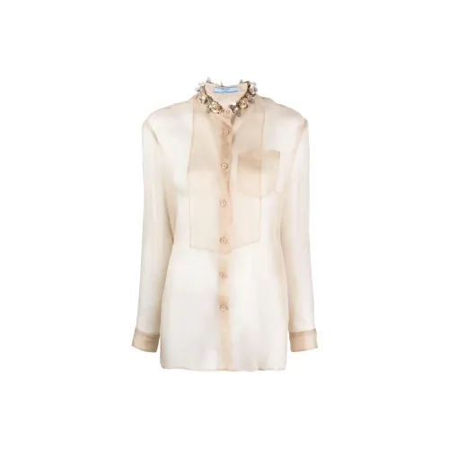 PRADA Рубашка Женская Светлый Бежевый