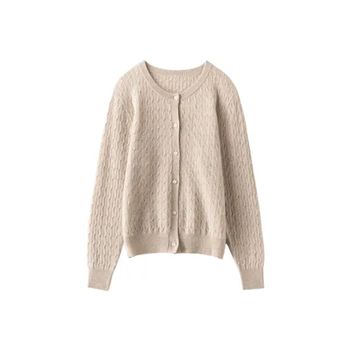 SNOWFORTE Кашемир Свитер Женские Коричневый козий кашемир