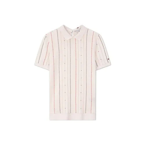 Tommy Hilfiger Экрю Полосы 01S Женское Поло