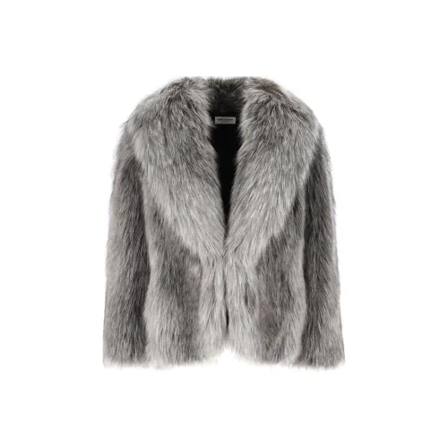 SAINT LAURENT Куртки и Пальто Женские Серые