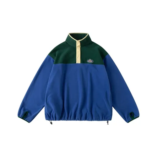 UNRETRO Королевский синий Контрастность зеленый Женские свитшоты