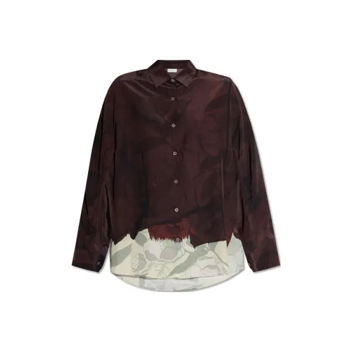 DRIES VAN NOTEN Коричневые Женские Рубашки
