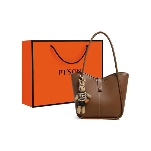 PT'SON Сумка Tote из синтетической кожи сумка для покупок сумка через плечо стандартная женская кофейного цвета