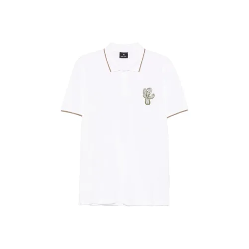 PS By Paul Smith Белая Мужская Рубашка Поло