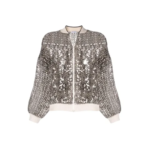 Brunello Cucinelli Серебряные Женские Куртки