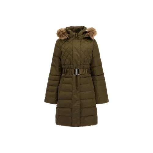 GUESS Real Down Long Down Jacket Women's Green