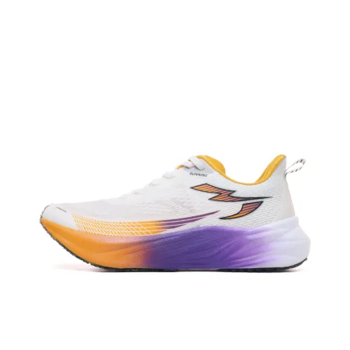 WANBUZHE Беговые кроссовки Низкий Верх Белый Фиолетовый + Носки Унисекс