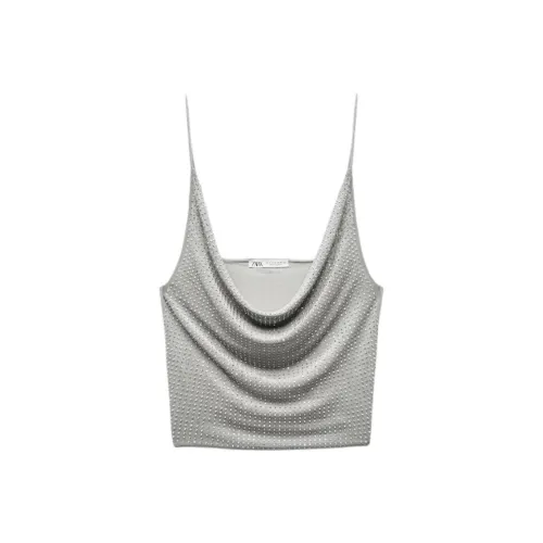 ZARA Серые Женские Камисоли