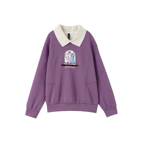 OUNIXUE Фиолетовый Женские Свитшоты