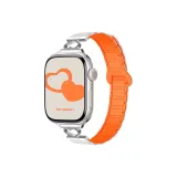 Сердце, три части, силикон, оранжевый