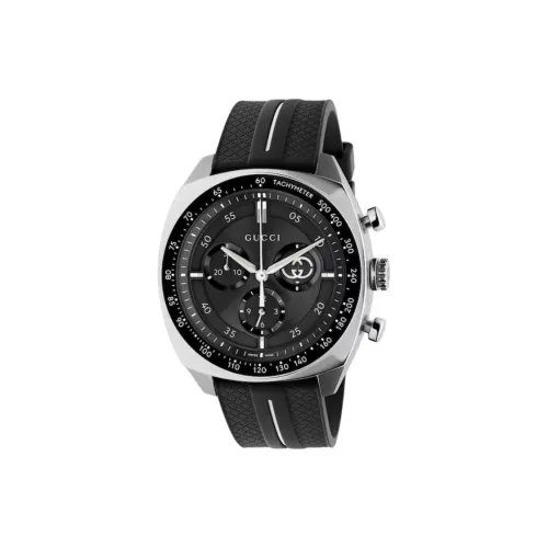 GUCCI Interlocking Collection Кварцевые часы Резиновый ремешок 41 мм Черный циферблат Унисекс
