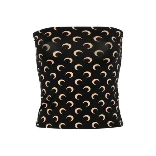 Marine Serre SS24 Без бретелек Топ Женский Черный