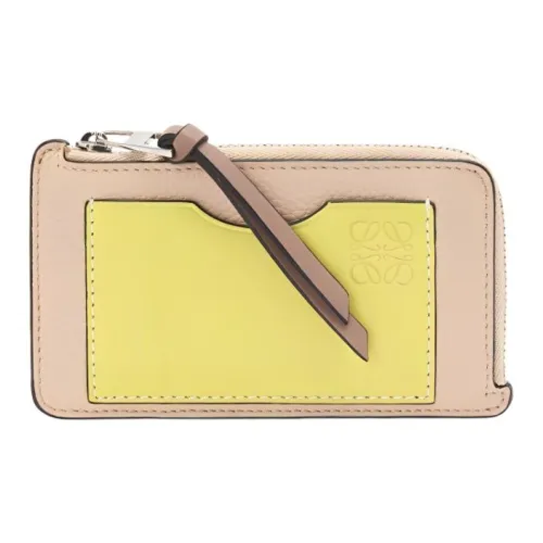 LOEWE Коровья кожа Держатель для карт Мужской Бежевый Желтый