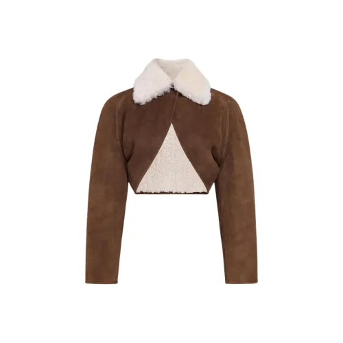 Alaia FW24 Куртки и Пальто Женские Коричневый