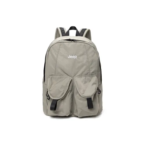 JEEP Нейлон Большая емкость Коммутирование Универсальный Ноутбук Рюкзак Путешественный Рюкзак Стандартный размер Унисекс Хаки