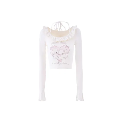 Blovelan T-рубашка Женская Абрикос