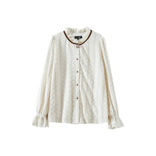 OUNIXUE Абрикос Женские Рубашки