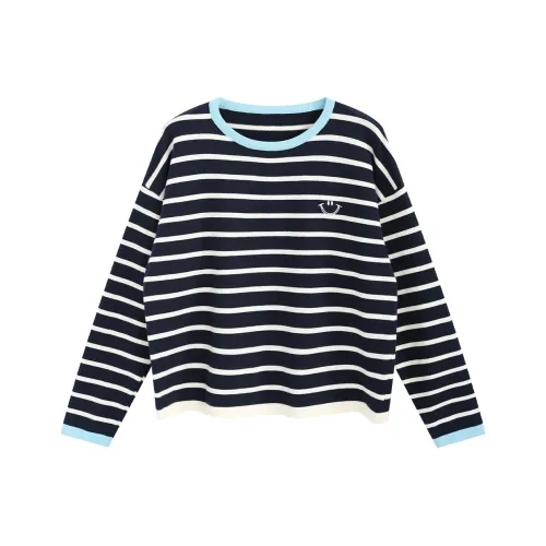 DGMZ Трикотаж Женский Черный Синий Полосы