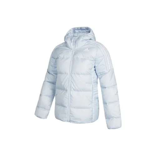 Adidas Пуховик Зимний Женский Светло-Синий