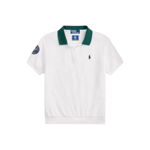 Polo Ralph Lauren Wimbledon Теннис Открыто Коллекция SS24 Поло Женские Фарфоровый белый