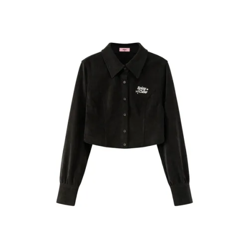 CHUU Черные Женские Рубашки