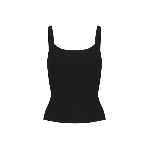 SKIMS Мягкий Lounge Scoop Шея Танк Топ на бретелях Женские Onyx Onyx