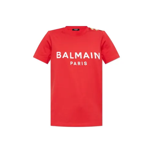 BALMAIN Красные Женские Футболки