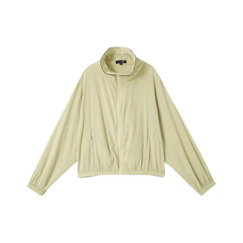 OUNIXUE Куртки Пальто Женские Циан Желтый