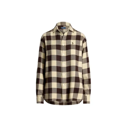 Polo Ralph Lauren FW24 Рубашка Женская Коричневая Желтая