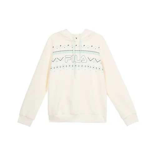 FILA Туманный Лотосовый Белый Женские Свитшоты