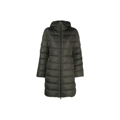 Moncler FW22 Пуховик Женский Оливково-зеленый