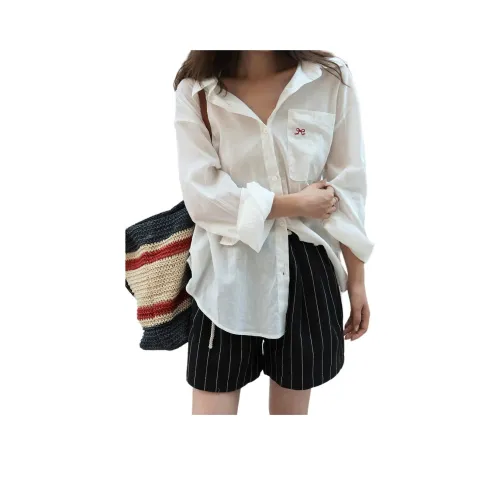 NANING9 Белые Женские Рубашки