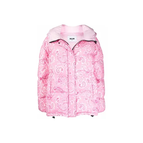 MSGM Розовые Женские Пуховики