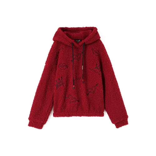 OUNIXUE Красный Женские Свитшоты