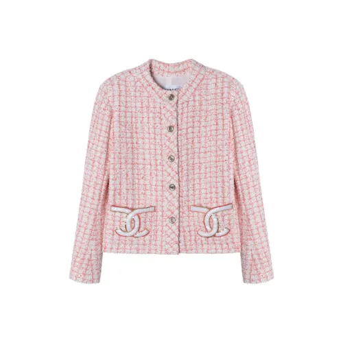 CHANEL 24 Весенний Летний Новый Приход Куртки и Пальто Женские Розовый