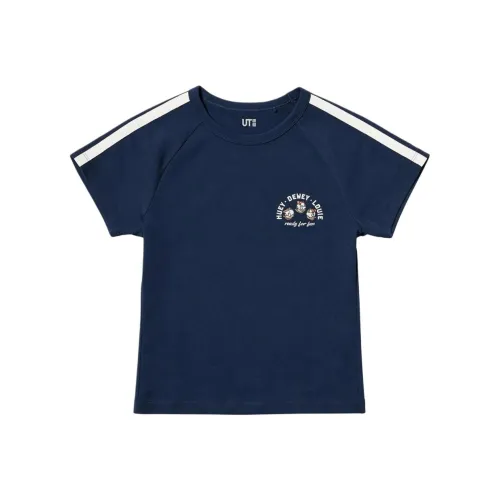 UNIQLO T-рубашка женская темно-синяя