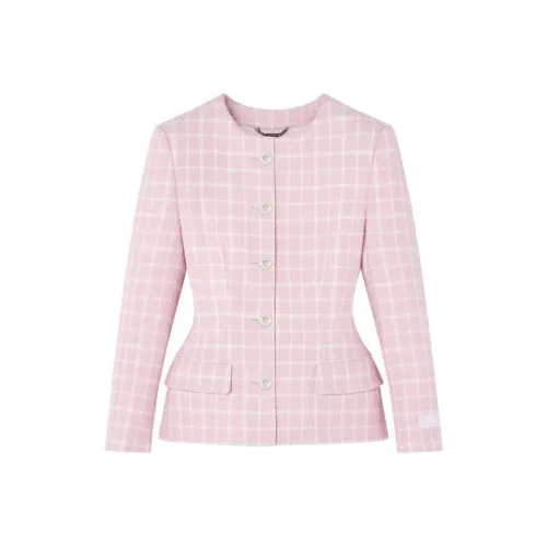 VERSACE SS24 Куртки Пальто Женские Светло-розовый Красный