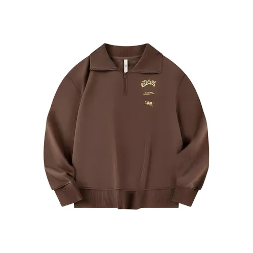 QIAODAN Sports Life Collection Толстовка Женская Серо-Коричневая Коричневая