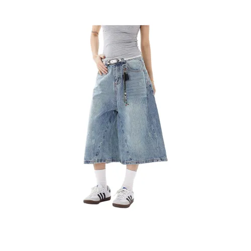 Pirkadat Синие Унисекс Джинсовые Шорты