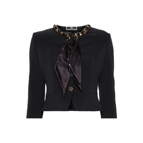 Elisabetta Franchi SS24 Куртки и Пальто Женские Черный