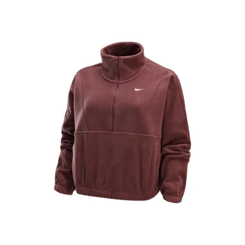 Nike Therma Fit Толстовка Женская Красный Коричневый