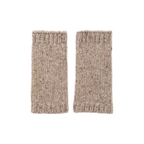 JOHNSTONS OF ELGIN Кашемир Вязаные Перчатки Женские Серый Коричневый